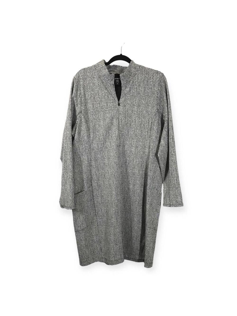 Athleta Delancey Dress Black & White Sculptek Work Travel Sporty Women's Size 2X